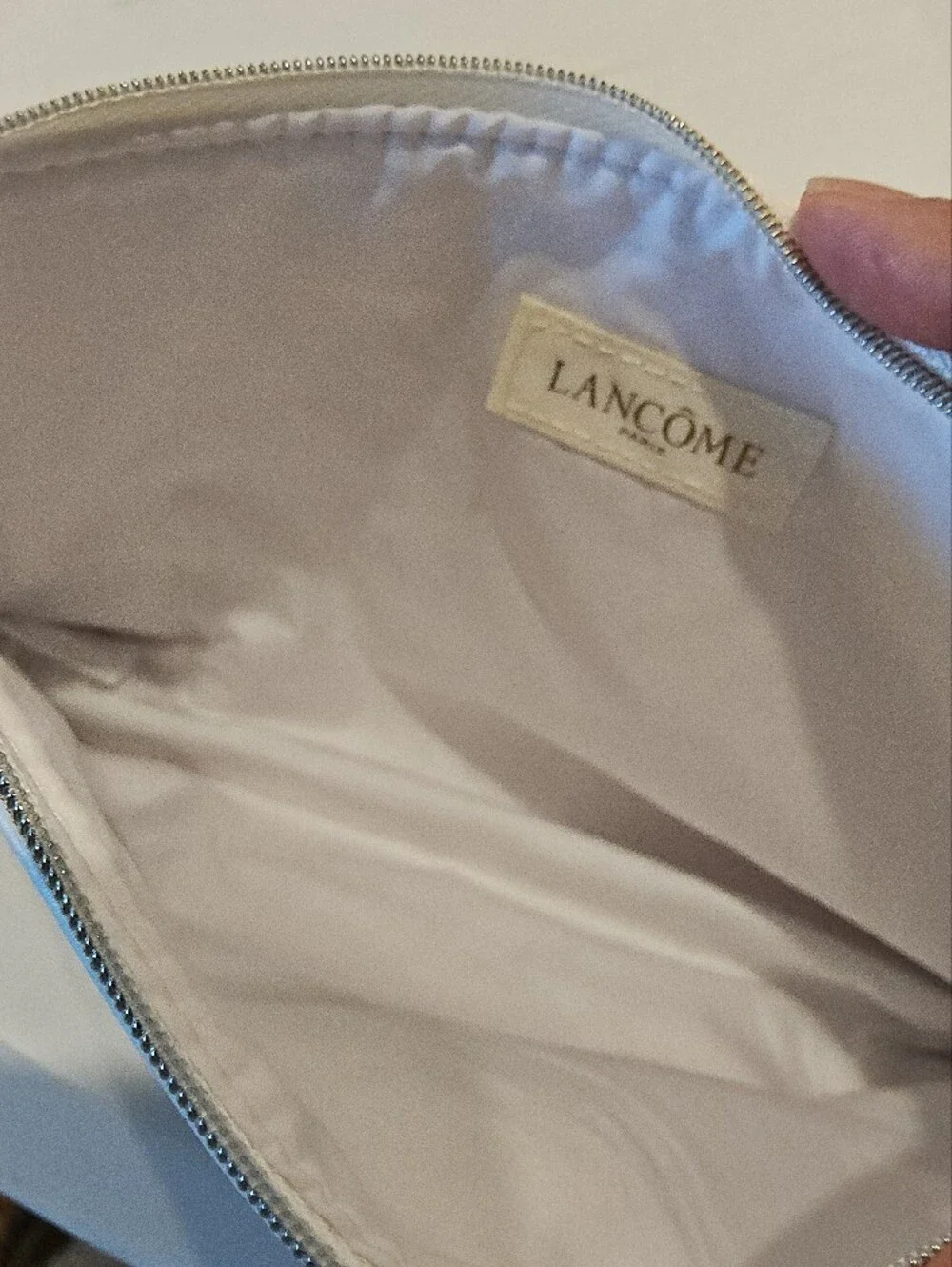 Lancome White and Gold Floral Absolue Cosmetic Pouch